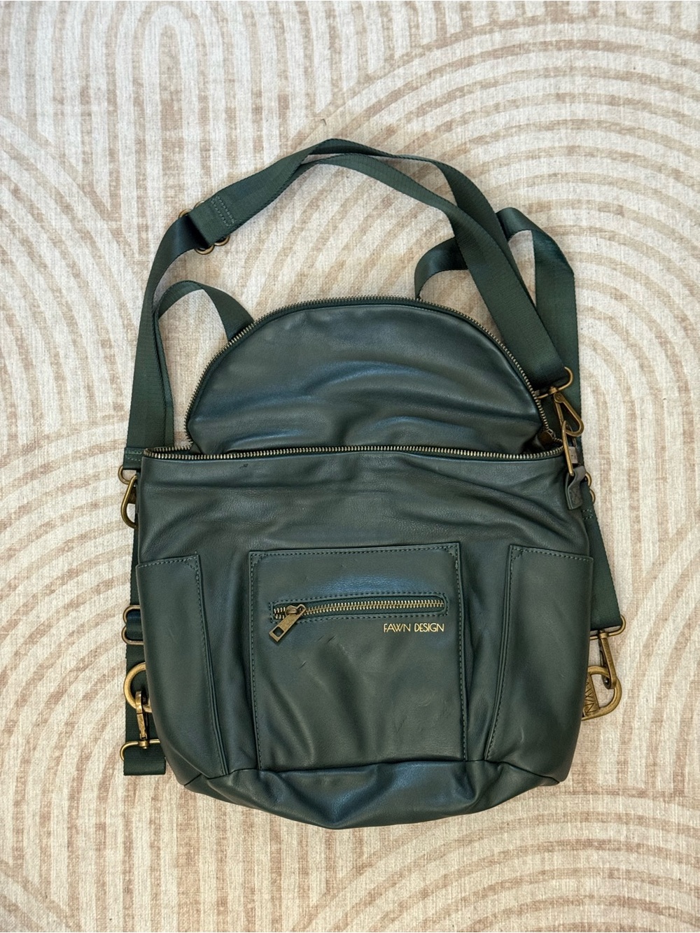 Fawn Design Forest Green Convertible Mini Backpack